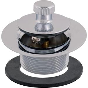 EZ-FLO Lift-n-Turn Bath Drain Assembly Kit, 1-3/8 in. x 16 Fine Thread, 2-7/8 in. OD Flange, 5/16 in. Tapped Zinc Body, Chrome Plated, 35231