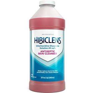 Hibiclens  Antimicrobial and Antiseptic Soap and Skin Cleanser  32 oz  for Home and Hospital  4% CHG, Packaging May Vary