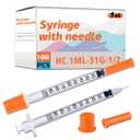Diabetic Syringes with Needle, 1ml-31G-1/2"