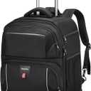 Bosynoy 2 Ball Bowling Bag with Wheels, Bowling Ball Bag Roller with Shoe Compartment for Shoes (Up to US Men Size 16), Rolling Backpack with Accessory Pocket&Retractable Handle