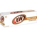 A&W Cream Soda Zero Sugar, 12 fl oz cans, 12 pack (EXP 05/29/26)