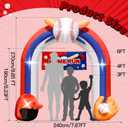 9FT Giant Baseball Inflation Arch for Baseball Party Decorate with Baseball Home Run Banner 1Blower and 5 Light for Baseball Team Coach Stadium Yard Outdoor Birthday Blow-Up Decorate