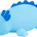 SQEQE Weighted Axolotl Plush Toy, Blue Axolotl Stuffed Animals Cute Plush Pillow, Kawaii Weighted Stuffed Animals Gifts for Girls & Boys Blue 13.8 Inch, 1.6 Lbs