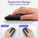 Bluetooth Wireless Mouse for MacBook Air Mac Pro iPad Laptop Computer Pad Optical Rechargeable Slim Silent Dual Mode (2.4G USB-C/USB-A&Bluetooth 5.2/3.0) Mouse Jiggler for Computer Awakening (Black)