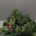 2 Pack 33" Outdoor Christmas Tree Urn Fillers with 50 Warm&Colorful Change Lights 8 Modes Timer Christmas Decorations Outdoor 230 Branches Pinecones Berries Tripod Stakes Battery Operated Yard Porch