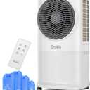 Grelife Portable Evaporative Air Cooler, 3-IN-1 Air Cooler Cooling Fan with Remote Control, 8H Timer, 4 Ice Packs, 6.5L Water Tank, 3 Modes, 3 Speeds, Personal Swamp Cooler for Bedroom