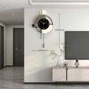 Large Modern Decorative Pendulum Wall Clock for Living Room Decor, 16*28in