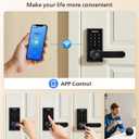 Philips Wi-Fi Smart Door Lock with Handle, Keyless Entry Door Lock, Fingerprint Door Knob, App Remote Control, Auto-Lock, Keypad Deadbolt with Lever for Front Door and Bedrooms, Security Easy Install