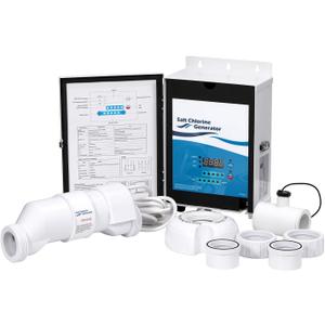 Saltwater Pool Chlorine Generator Cell, Low Maintenance & Energy Efficient Pool Saltwater System for Above Ground &Inground Pools Up to 25,000 Gallons, Cell Salt 11