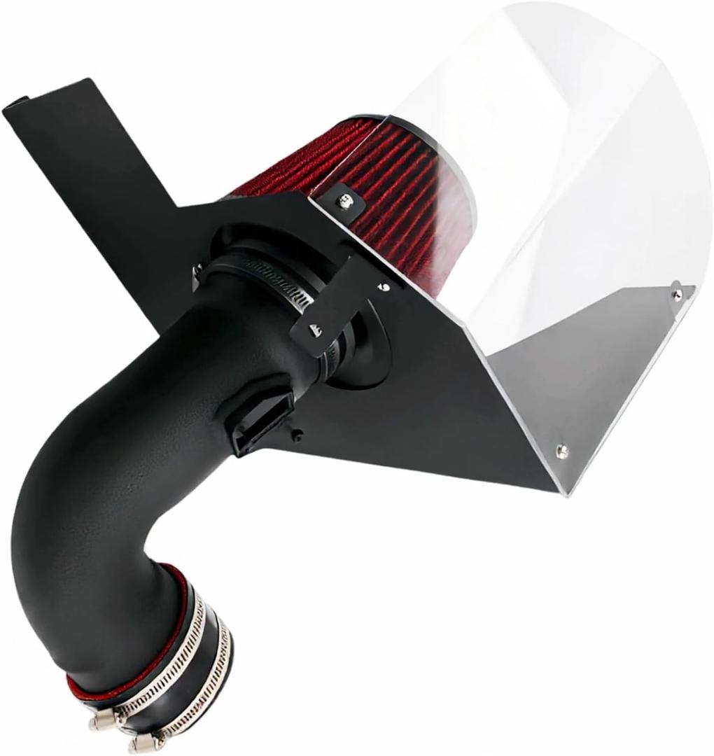 Cold Air Intake System with PC Heat Shield Compatible with 2016-2018 BMW B48 2.0T F30 F31 F32 F33 F20 430i 120i 125i F22 220i 230i, High Flow Aluminum Pipe