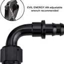 EVIL ENERGY 12AN 90 Degree Push Lock Hose Fitting End Black