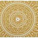 The Home Talk Yoga Mat, 100% Organic Foldable Thick Mat for Travel, Yoga Mat for Exercise with Carry Strap, Skid Free Yoga Block for Pilates, Training Mats Cotton Weave, 24"x72" - Yellow