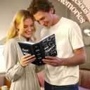 Slohif Photo Album 4x6 Pictures Leather Small Memory Book Keepsake for Family Wedding Postcard 100 Pockets Personalized Couples Photobook for Engagement Travel Vacation Birthday Honeymoon Happiness