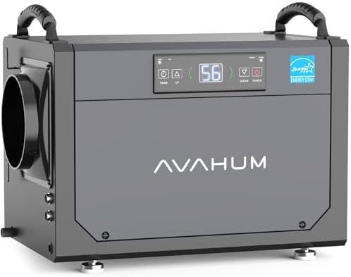 Crawl Space Dehumidifier 120 Pint Commercial Dehumidifier for Basement,Whole House with Drain Hose,Energy Efficient Dehumidifiers, Water Damage Unit, Auto Defrost