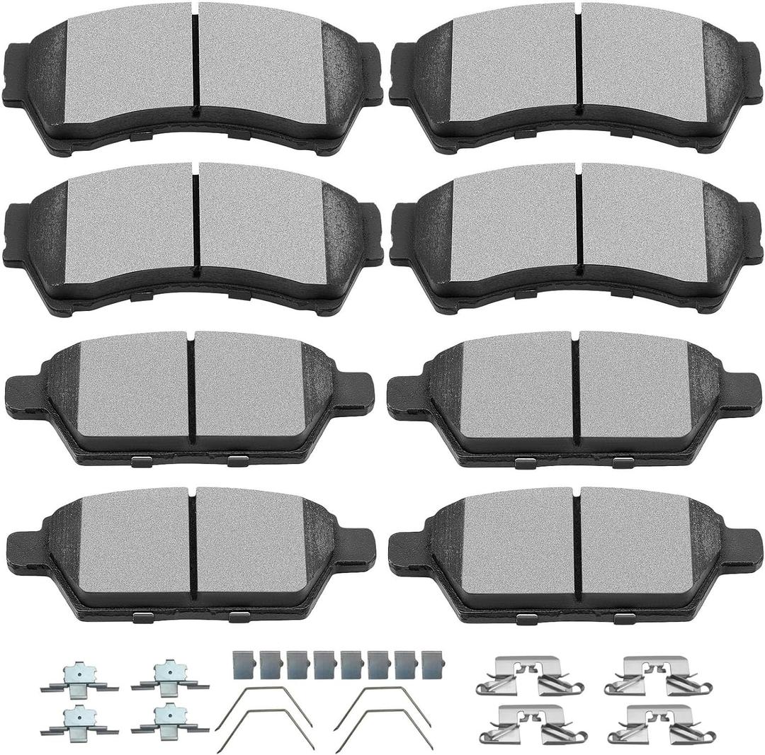 SCITOO Ceramic Brake Pads Kits, 8pcs Brakes Pads Set Fit For 2006-2012 for Ford Fusion,2007-2012 for Lincoln MKZ,2006 for Lincoln Zephyr,2006-2013 for Mazda 6,2006-2011 for Mercury Milan