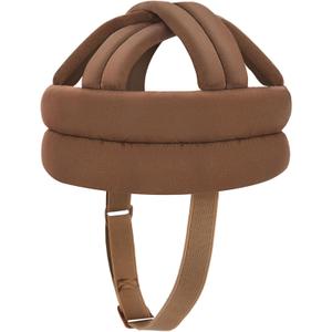 Thick Soft Protective Helmet for Elderly Youth Adults,Head Protector for Adults Seniors from Falls Injuries,Elder Safety Breathable Products Hat Cap Protect Head,for Home Gardening Walking (Brown)