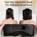 USlixury Silk Sleep Mask, 3D Contoured Sleeping Masks, Blackout Sleep Masks for Women with Nose Wing,100% Mulberry Silk, Face-Hugging Non-Slip SLEP Mask for Side Sleeper, 27.5x4.5'', Black