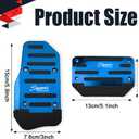 2PCS Non-Slip Car Pedal Covers, Premium Aluminum Alloy Gas and Brake Pedals Covers for Safe Driving, Automatic Transmission Pedal Covers Replacement Kit, Universal Car Accessories for Most Car