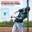 Portable Hitting Trainer For Baseball&Softball,Auto-Reset Baseball Swing Trainer With Real Ball And Stand, Adjustable Baseball Training Station,Softball Swing Trainer Solo Practice Improve Power,Speed