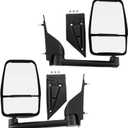JDMSPEED Left Driver & Right Passenger Side View Mirror Compatible with 2003-2019 Chevy Express GMC Savana 1500/2500/3500 with Manual Adjustment Textured Exterior Mirror GM1321426