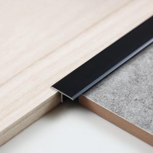Trimold 3Pcs Aluminum T Molding Trim & Floor Transition Strips, Flat Divider Strip for Door Threshold and Joining Flooring Gaps of Laminate Planks Tile (4.2Ft x 0.8In, Matte Black)