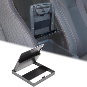 Car Armrest Hidden Storage Box Compatible with Subaru WRX/Levorg 2022-2025, Center Console Handrail Privacy Storage Organizer Tray Container Insert Pallet ABS Accessories, Only fit Manual Transmission