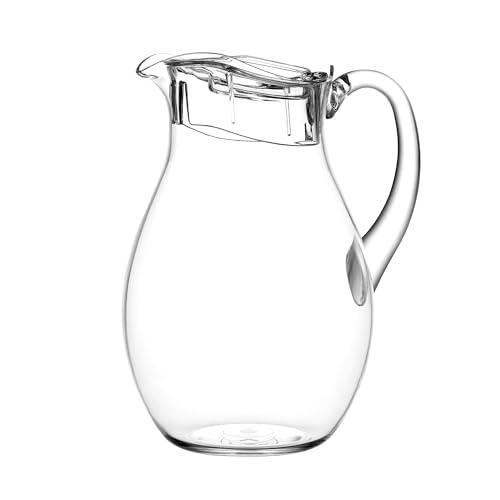 US Acrylic 72oz Acrylic Clear Acrylic Pitcher with Lid, Reusable, BPA-free, Indoor and Outdoor Pitcher for Water, Lemonade, Juice, and Soda Pop