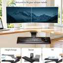 HUANUO Keyboard Tray Under Desk, Adjustable Ergonomic Keyboard & Mouse Tray, Flat Bottom Or Cross Beam Installation, Smooth Sliding Keyboard Holder for Typing in Home Office, Easy Setup, 25″W x 9.84″D