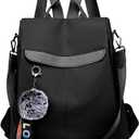 COFIHOME Backpack Purse for Women Large Anti-theft bag Waterproof Fashion Ladies Lightweight Shoulder Bags Nylon Backpack Stylish Large Capacity Travel Bag (Black1)