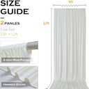 10ft×12ft Ivory Backdrop Curtain for Wedding Parties, 2 Panels Wrinkle Free Polyester Photo Backdrop Drapes Back Drop Cloth for Birthday Photography Background