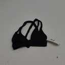 BECCA Women's Color Prism Halter Bikini Top, Adjustable, Tie Back, Swimwear Separates (Black)