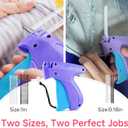 Dual-Size Professional Stitch & Tag Gun: 1-Inch Fasteners for Retail Tagging, 0.18Inch for Fabric Repair. Handheld Portable Tool for Home, Store & Emergency Use. Complete Kit with 6 Needles