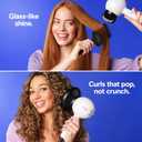 Conair Cake Pop Hair Dryer with Diffuser & Concentrator Attachments, Blow Dryer, Hair Dryers for Women, Tourmaline Ceramic Technology, 3 Heat/2 Speed Settings, Compact Hair Dryer w/Concentrator, White