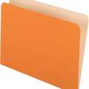 Pendaflex Two-Tone Color File Folders, Letter Size, Orange, Straight Cut, 100/BX (152 ORA)