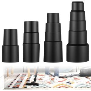 4Pcs Vacuum Hose Adapters, Universal Hose Adapters 1-3/8 inch to 1-1/4 inch Vacuum Connector Attachment, 1-1/2" to 1-3/8" to 1-1/4", 1" to 1-1/8" to 1-3/8" to 1-5/8"