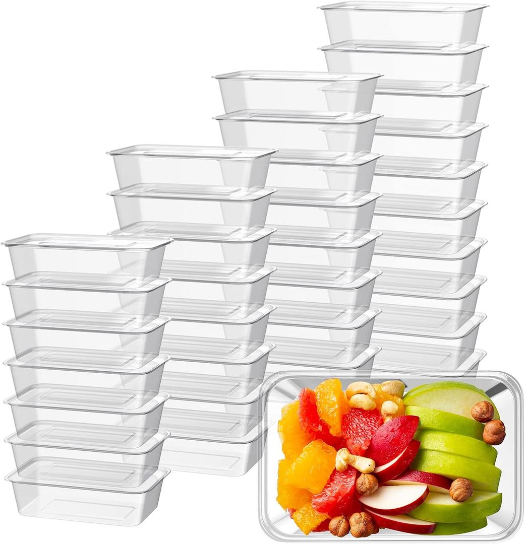 Bokon 60 Pcs Plastic Meal Prep Container with Lid Disposable Clear Lunch Containers Stackable Food Storage Container Box Spill Proof for Salad Snack Microwave Dishwasher Freezer Safe (25 oz) Bokon 60 Pcs Plastic Meal Prep Container with Lid Disposable Clear Lunch Containers Stackable Food Storage Container Box Spill Proof for Salad Snack Microwave Dishwasher Freezer Safe (25 oz)