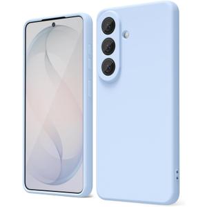 oakxco for Samsung Galaxy S26 Case Liquid Silicone Grip, Cute Thin Slim Soft Rubber TPU Plain Smooth Gel Cover for Women Girl Aesthetic Design, Matte Solid Protective & Shockproof, Light Blue