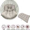 Hanging Egg Chair Cushion 47 X 35 in Waterproof Indoor/Outdoor Hammock Chair Cushion Washable Hanging Basket Seat Cushion (Without Chair) (Navy)