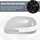 X AUTOHAUX Car Rear View Left Driver Side Mirror Cover Cap Replacement Gray for Toyota Mark x Reiz 2005-2007 Fits W/Turn Signal Models Mirror Guard Covers Exterior Decoration Trims