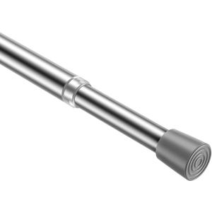 MEXAU 1Pcs Spring Tension Curtain Rod 26-39 inch Spring Tension Rods Silver Tension Rods Adjustable Spring Rod Extendable Tension Rod For Kitchen, Bathroom, Window, Bookshelf,Closet