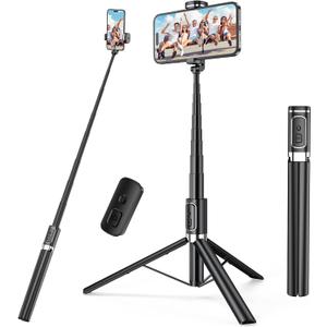 Selfie Stick,67 inch/1.7 Meter Selfie Stick Tripod,Gifts for Women Men,Portable Cell Phone Tripod Stand with Wireless Remote Shutter Compatible with iPhone 16e/16/15/14/13, Samsung Series(Black)