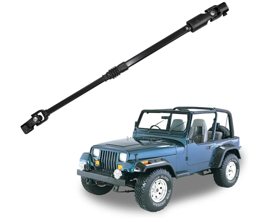 Lower Steering Shaft Steering Column with U-Joint Compatible with 1987-1995 Jeep Wrangler Replace 425274 52007017AA 52007017AB 52007017AC