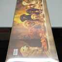 TLESKE Funny Dogs the Last Supper Large Wall Art Decor Framed for Kitchen Dining Room 15x40, Christian Dog Dinner Canvas Wall Art Print for Bedroom Living Room, Dog Lovers Wall Artwork Picture