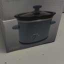 COOK WITH COLOR 2QT Mini Electric Round Slow Cooker - Adjustable Settings, Removable Stoneware Pot, Tempered Glass Lid, Dishwasher Safe, Cool-Touch Side Handles, Slate Blue