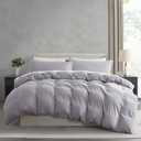 Nestl Grey Lavender Duvet Cover Queen Size - Soft Prewashed Queen Duvet Cover Set, 3 Piece, with Zipper Closure, 1 Duvet Cover 90x90 inches and 2 Pillow Shams - No Comforter