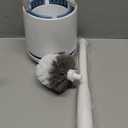 MR.SIGA Toilet Bowl Brush and Holder, Premium Quality, with Solid Handle and Durable Bristles for Bathroom Cleaning, White, 1 Pack (One Size)