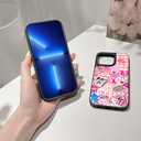 Case for iPhone 11, Trendy Aesthetic Preppy Sticker Collage Pattern Print, Glossy Hard PC Back Soft TPU Bumper, Slim Shockproof Anti-Scratch Cover for Teen Girls Women