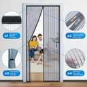 Heavy Duty Door Screen Magnetic Closure, LOVIGA Thickened Fiberglass Screen Door Mesh, Self Sealing, Tear Resistant, Easy Assemble, Fine Mesh Keep Bugs Out Fit Door Size 38 Inch X 95 Inch