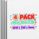 4 Pack Foam Board 30"x40", 3/16 Inch Thickness White Poster Board, Double-Sided Acid-Free Foam Core Board, Large Lightweight Polystyrene Mat Board for Painting, Display, Craft & School Projects