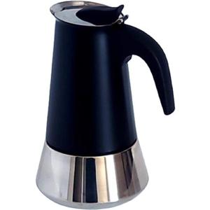 Stove Top Espresso Maker , Stainless Steel Moka Coffee Pot , Classic Stove Top Coffee Maker , Percolator Coffee Pot for Mocha, Latte, Cappuccino and more , Portable Coffee Pot Black (6-Cups/300ML)